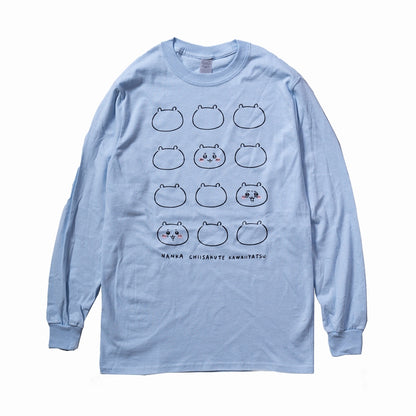 치이카와 FACE L/S T셔츠 라이트 블루