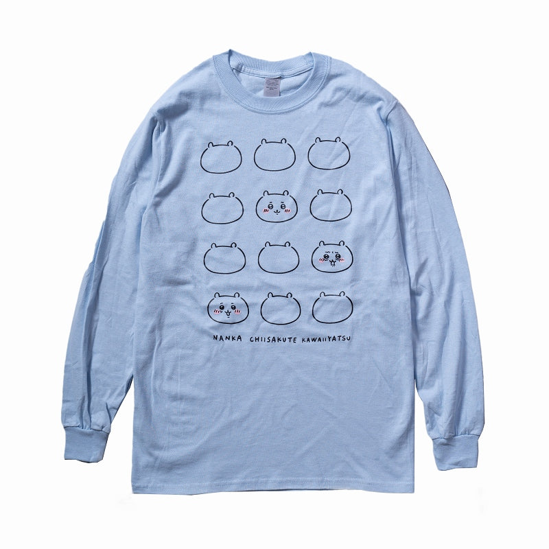 치이카와 FACE L/S T셔츠 라이트 블루