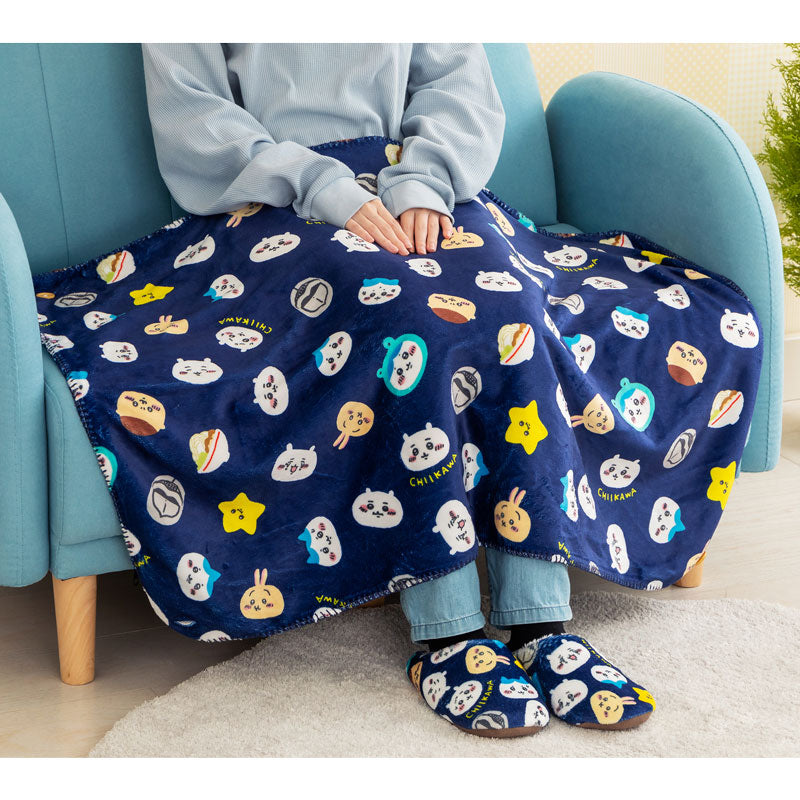 Chiikawa Warm Room Shoes (Navy)