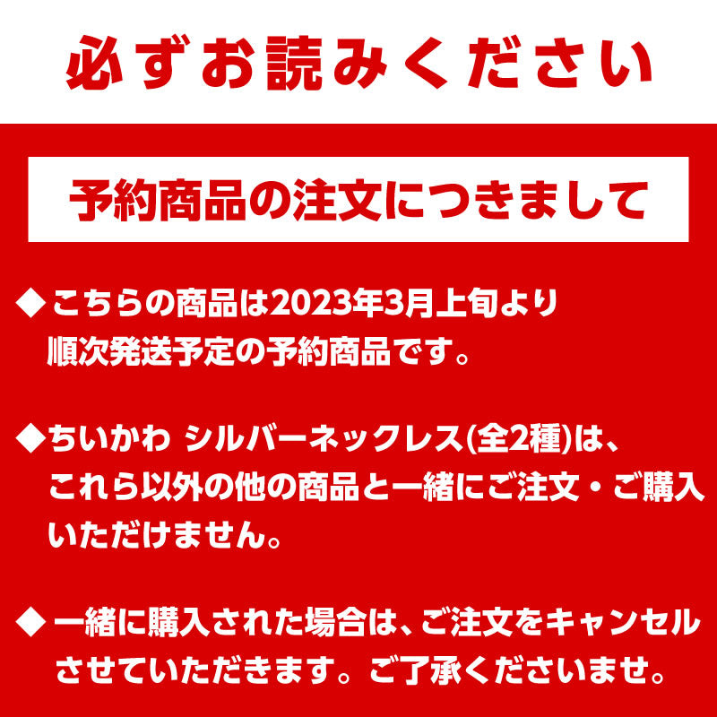 【予約】ちいかわ シルバーネックレス（ともだち）【2023年3月上旬より順次発送予定】【通常商品と同時購入・配送希望日指定不可】【キャンペーン対象外】