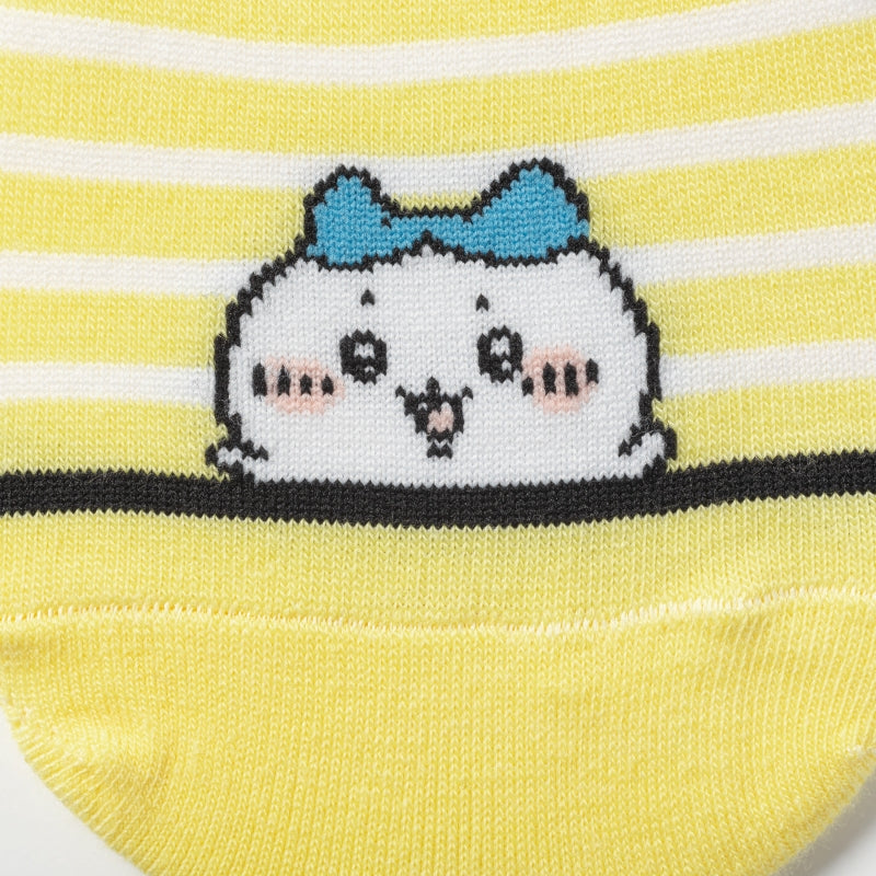 Chiikawa Cocopita Sneaker Length Socks (Hachiware Border Pattern)