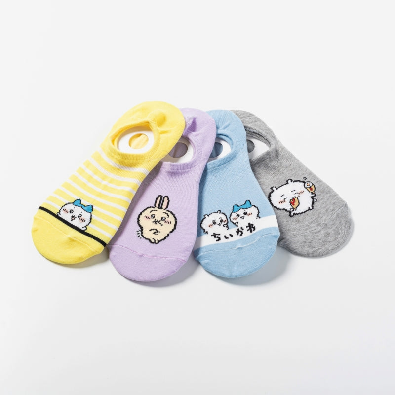 Chiikawa Cocopita Sneaker Length Socks (2 People Plain Pattern)