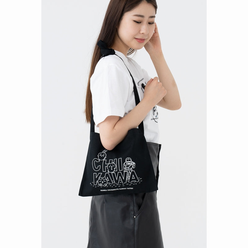 吉伊卡哇 帆布单肩包 集合（黑色）