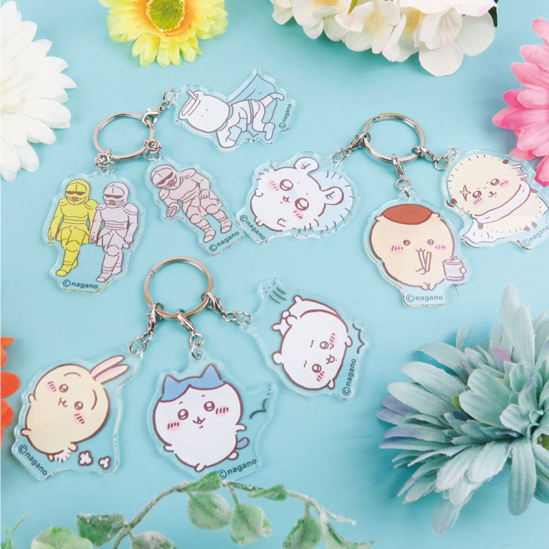 Chiikawa 3-Link Acrylic Key ring (Momonga / Kurimanju / Rakko)