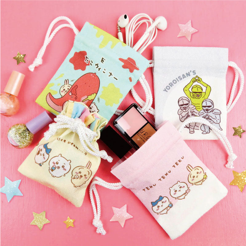 Chiikawa Bean Drawstring Pouch (Ice Cream)