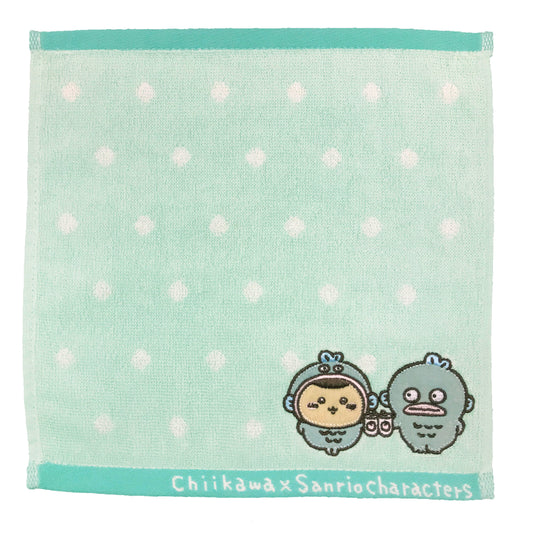 Chiikawa x Sanrio Characters Mini Towel (Kurimanju and Hangyodon)