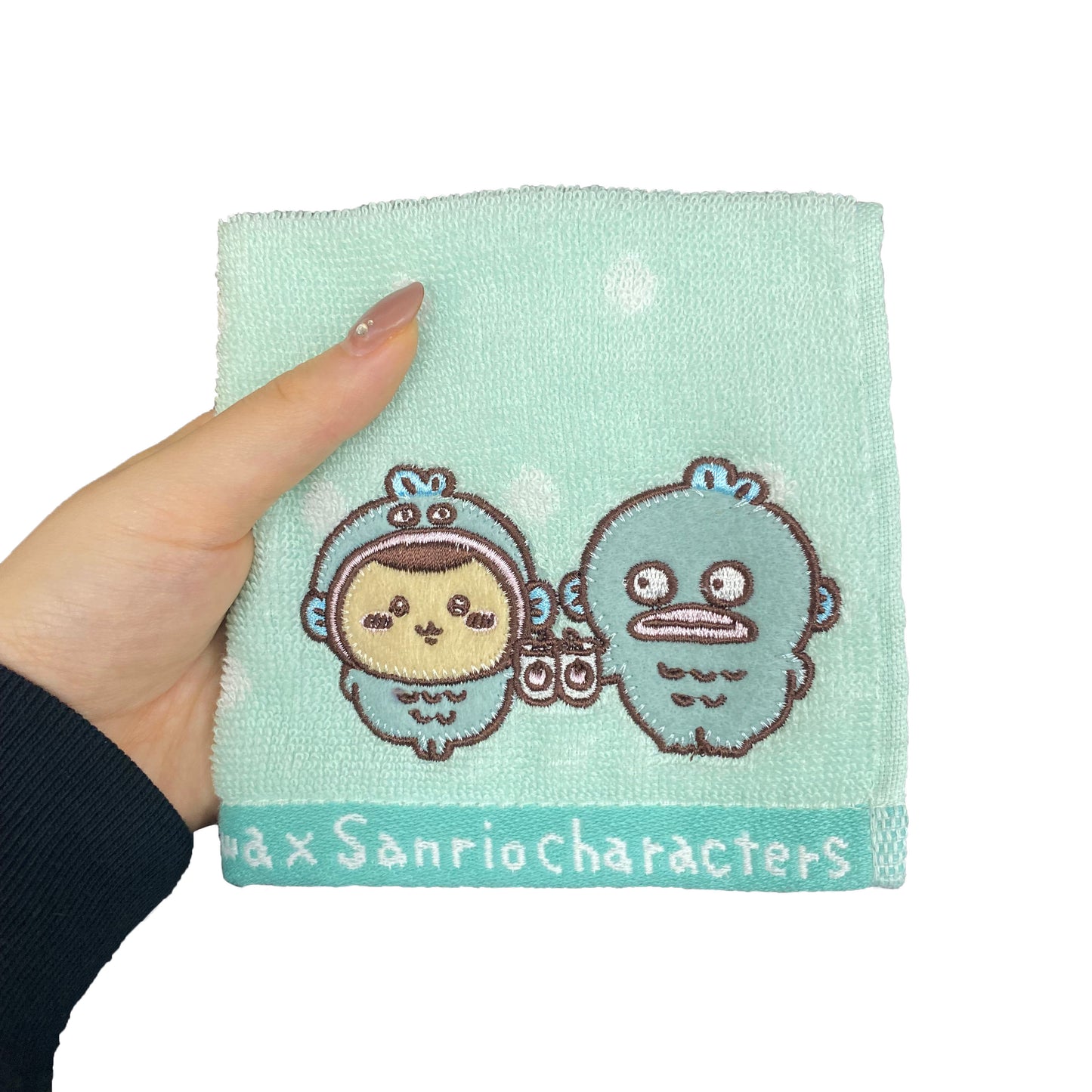 Chiikawa x Sanrio Characters Mini Towel (Kurimanju and Hangyodon)