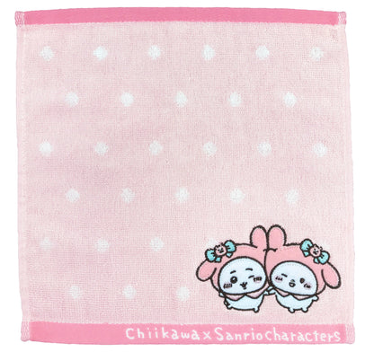 Chiikawa x Sanrio Characters Mini Towel (Chiikawa and My Melody)