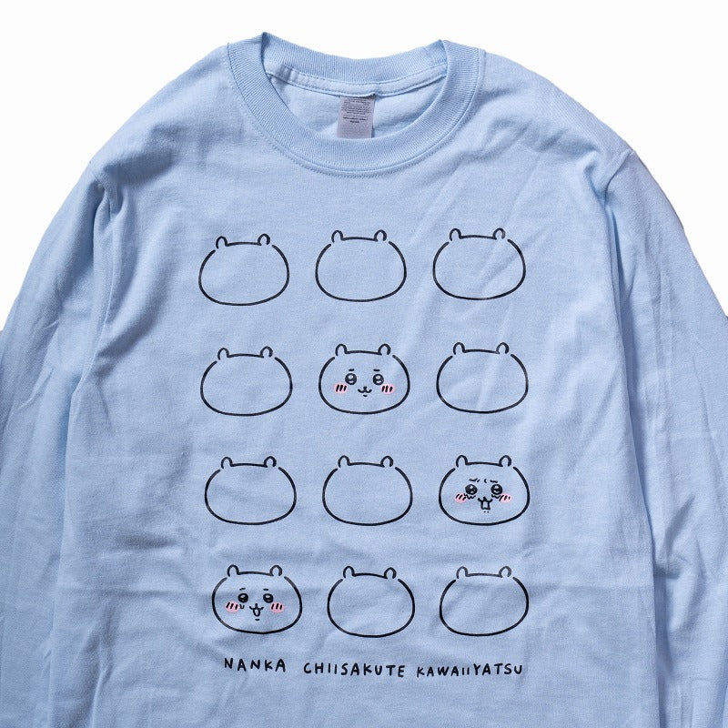 치이카와 FACE L/S T셔츠 라이트 블루