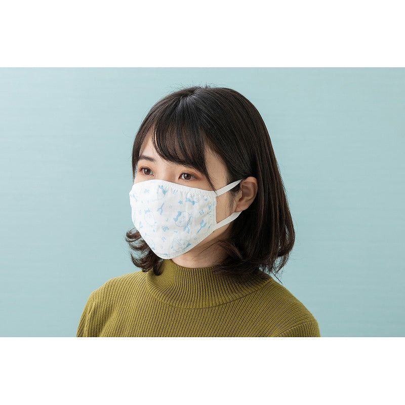 ちいかわ　抗菌防臭加工なガーゼマスクMサイズ（ハチワレ）