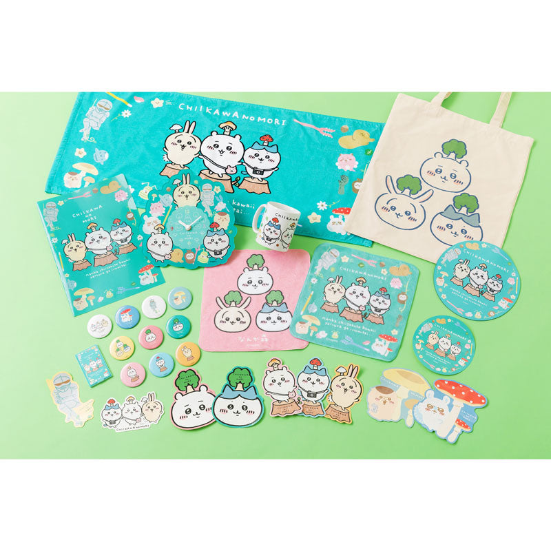 Chiikawa Yuru-Cut Big Sticker (Mushroom Hachiware)
