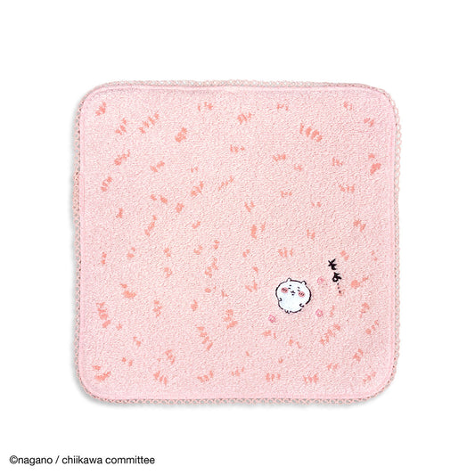 Chiikawa Towel Handkerchief (Grass Pink)