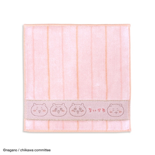 Chiikawa Mini Towel Handkerchief (Stripe Pink)
