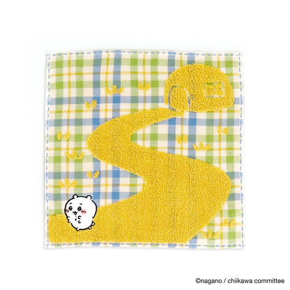 Chiikawa Towel Handkerchief (Check Yellow)