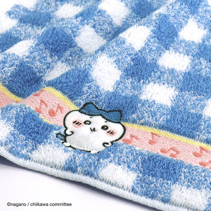 Chiikawa Towel Handkerchief (Music Note Blue)