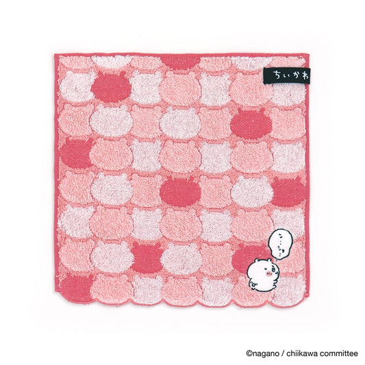 Chiikawa Towel Handkerchief (Face Pink)