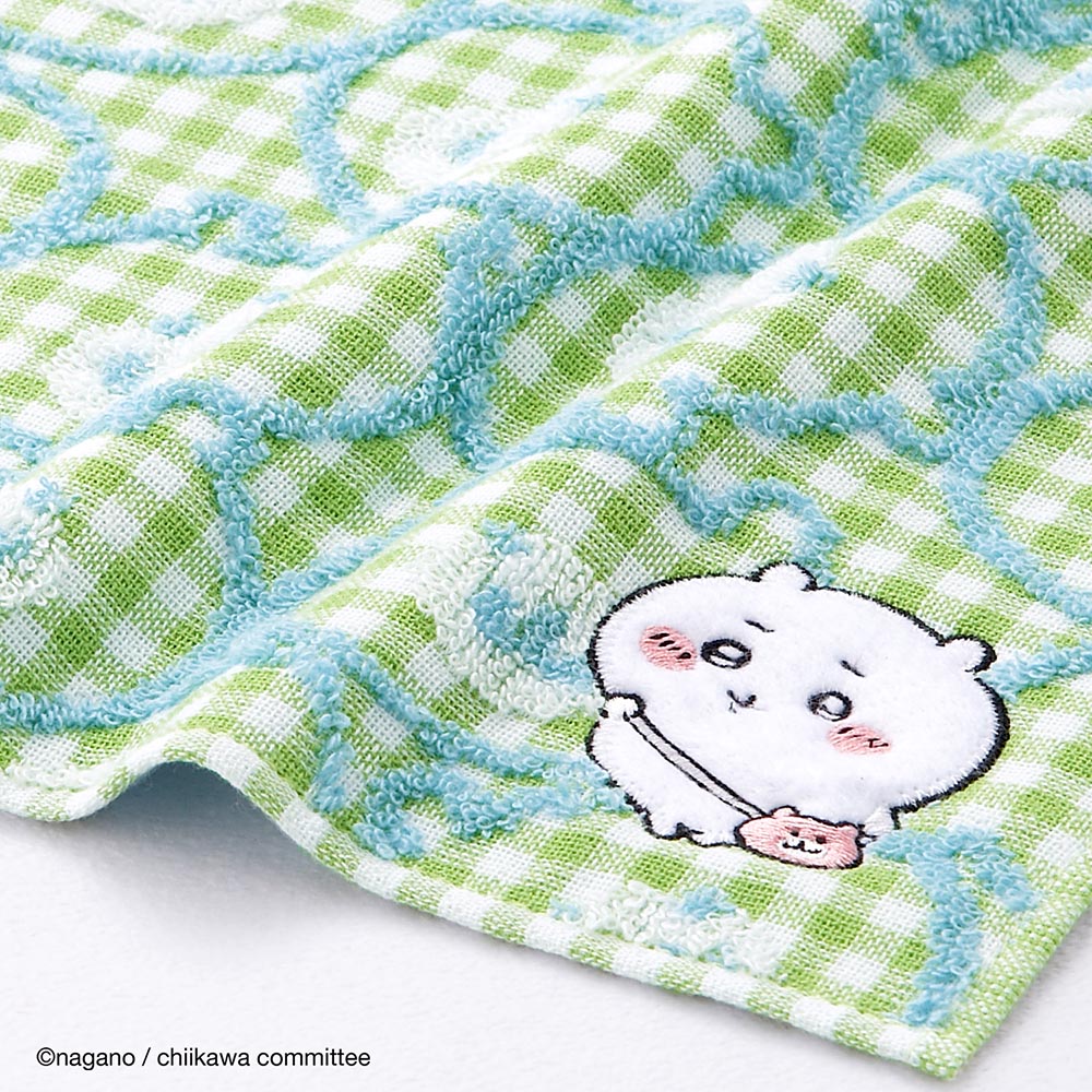 ちいかわ タオルハンカチ（ポシェット グリーン）