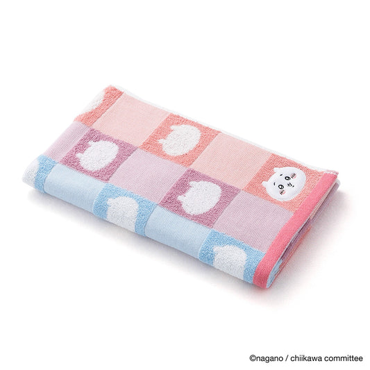 Chiikawa Small Bath Towel (Pattern Pink)