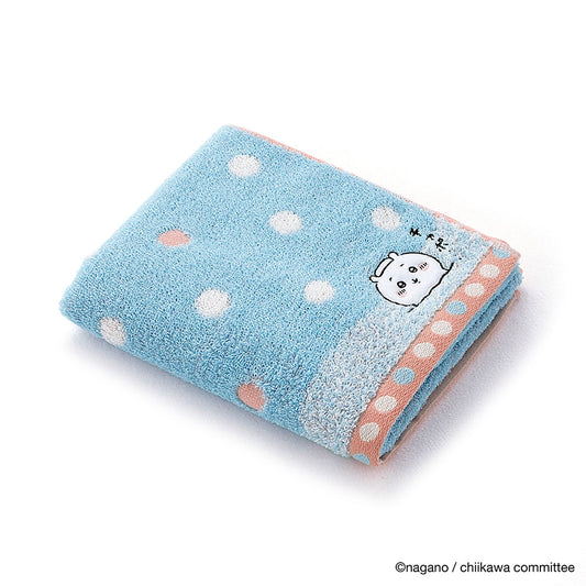 Chiikawa Face Towel (Bath Blue)