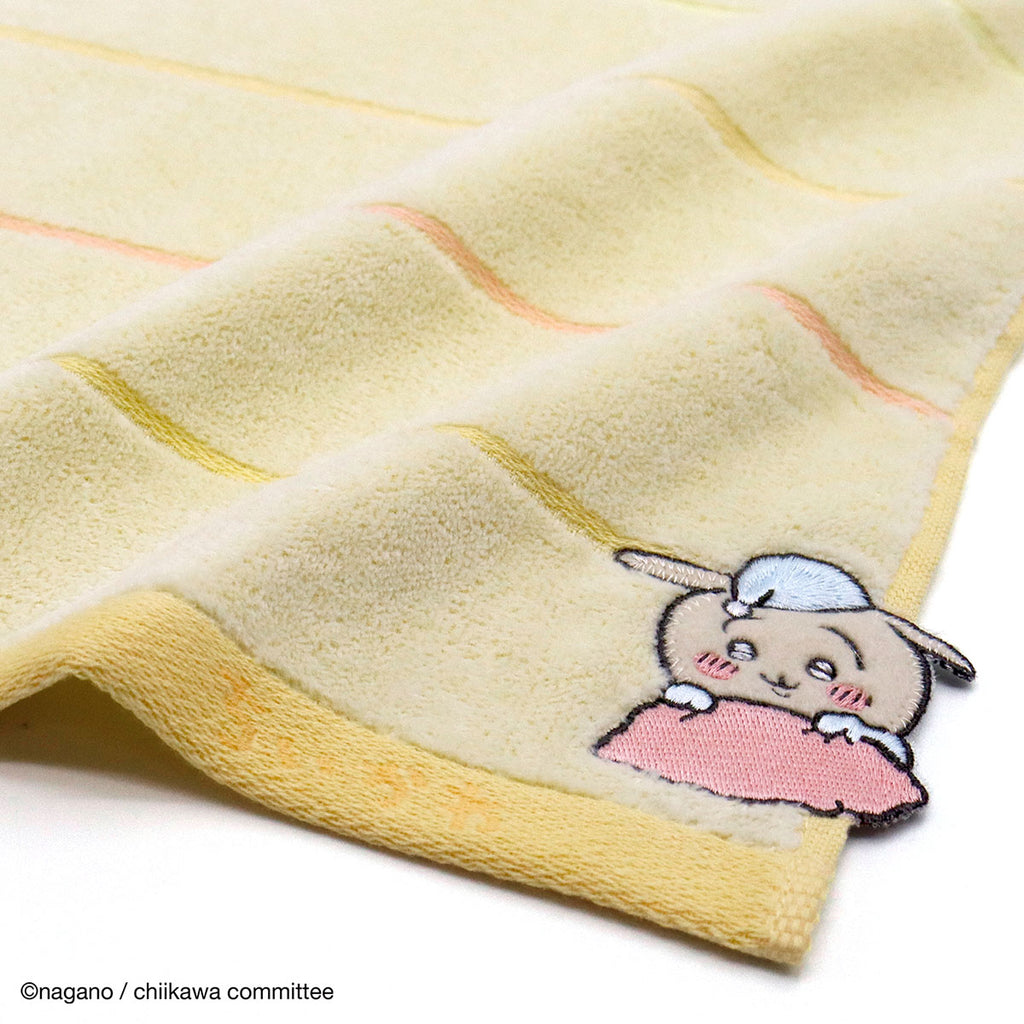 ちいかわ タオルハンカチ（おやすみ イエロー）