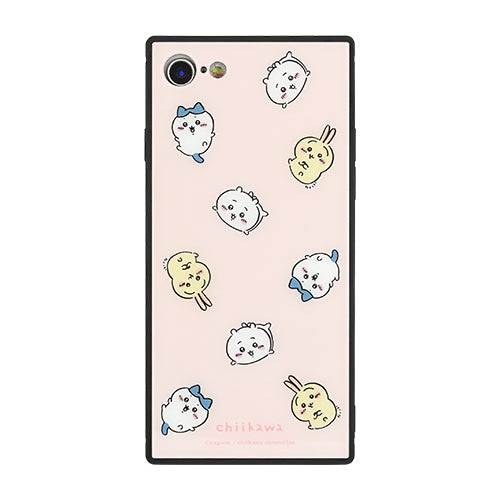 Chiikawa Square Glass Case (All-Over Pattern) iPhone SE (3rd/2nd Gen) / 8/7 Compatible