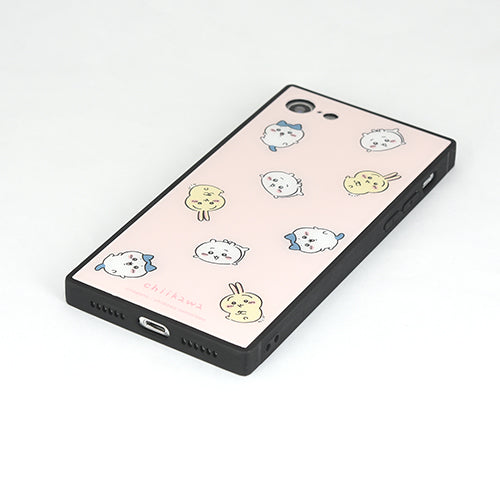 Chiikawa Square Glass Case (All-Over Pattern) iPhone SE (3rd/2nd Gen) / 8/7 Compatible