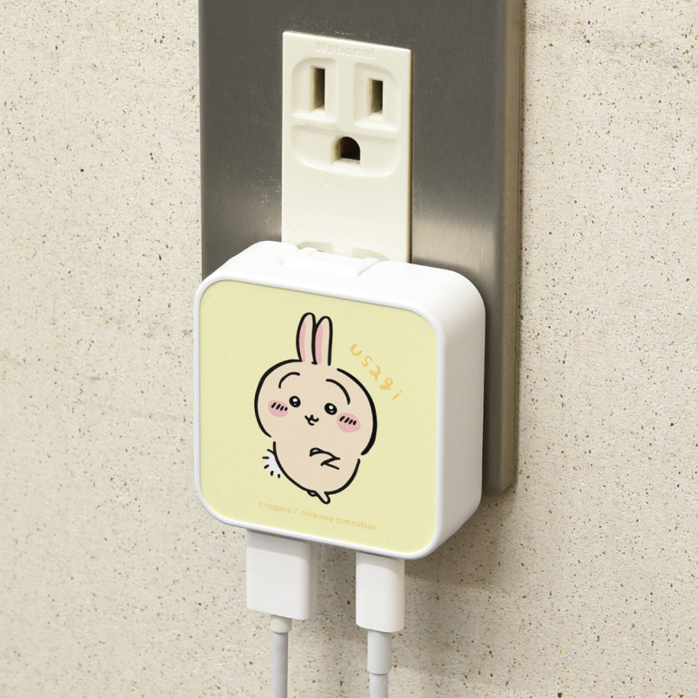 吉伊卡哇 USB/USB Type-C AC適配器（兔子）