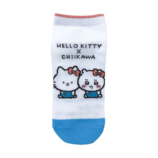 Chiikawa x Sanrio Characters Sneaker Socks (Chiikawa & Hello Kitty) Women's