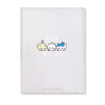 Chiikawa Die-Cut Cover 2P Clear File (Face Alignment)