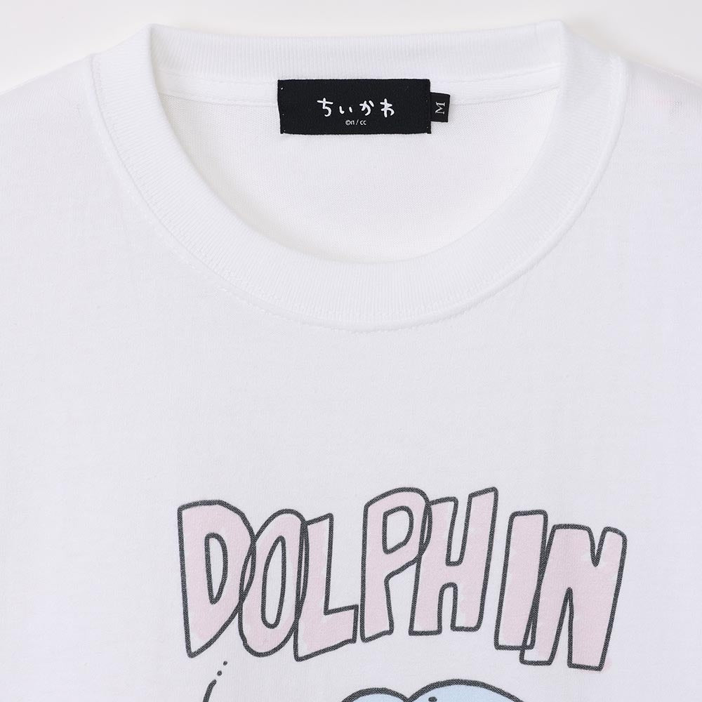 Chiikawa Aquarium T-shirt Dolphin Kick White (with Squid Mirror)