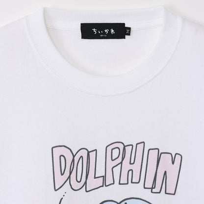 Chiikawa Aquarium T-shirt Dolphin Kick White (with Squid Mirror)