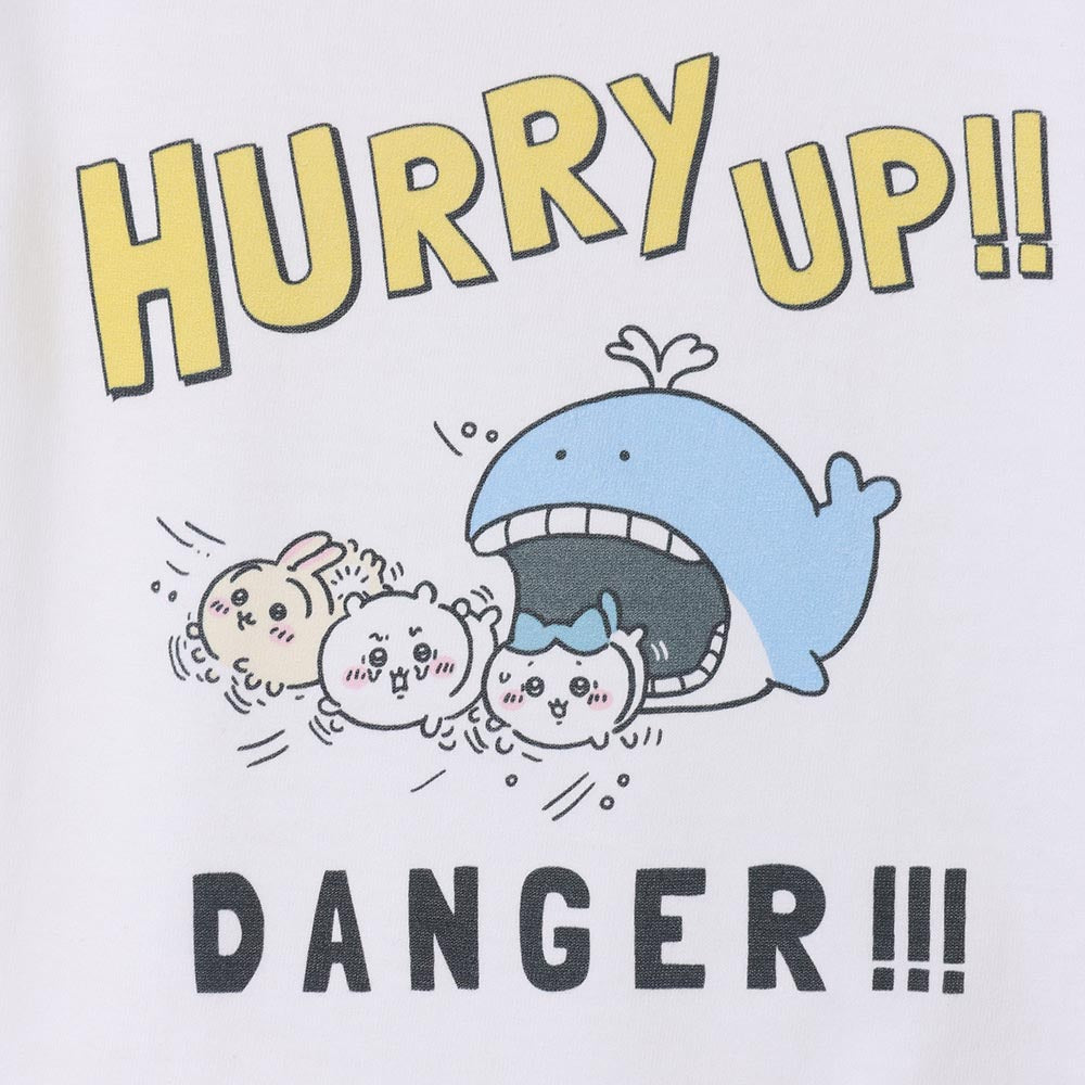 ちいかわ水族館 Tシャツ ハリーアップ ホワイト（イカミラー付）