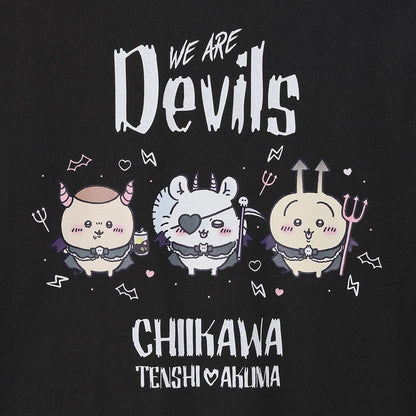 치이카와 천사 & 악마 티셔츠 (WE ARE DEVILS 차콜)