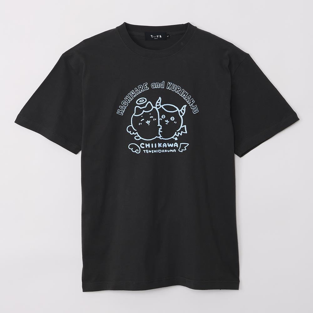 ちいかわ てんし♡あくま Tシャツ（ハチワレ＆くりまんじゅう スミ）