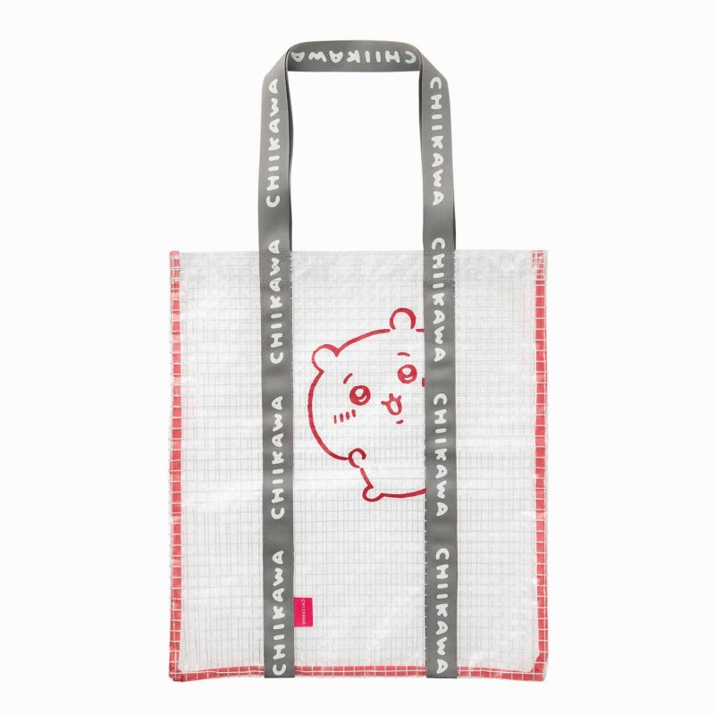 ちいかわ クリア格子のビニールトートバッグ