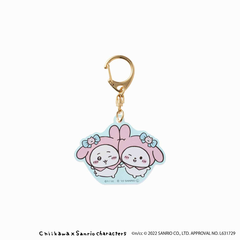 Chiikawa × Sanrio Characters Aurora Acrylic Key ring (Chiikawa & My Melody)