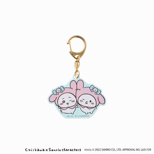 Chiikawa × Sanrio Characters Aurora Acrylic Key ring (Chiikawa & My Melody)