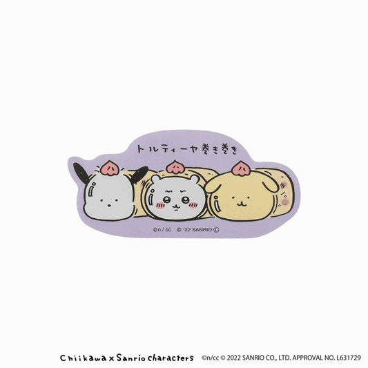 Chiikawa × Sanrio Characters Phone-Sized Stickers (Tortilla)
