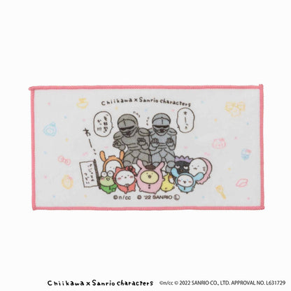 Chiikawa × Sanrio Characters 3-Piece Set Hand Towels (Gathering)
