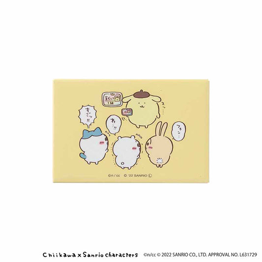 Chiikawa × Sanrio Characters Square Magnet (Weeding certification Level 1)