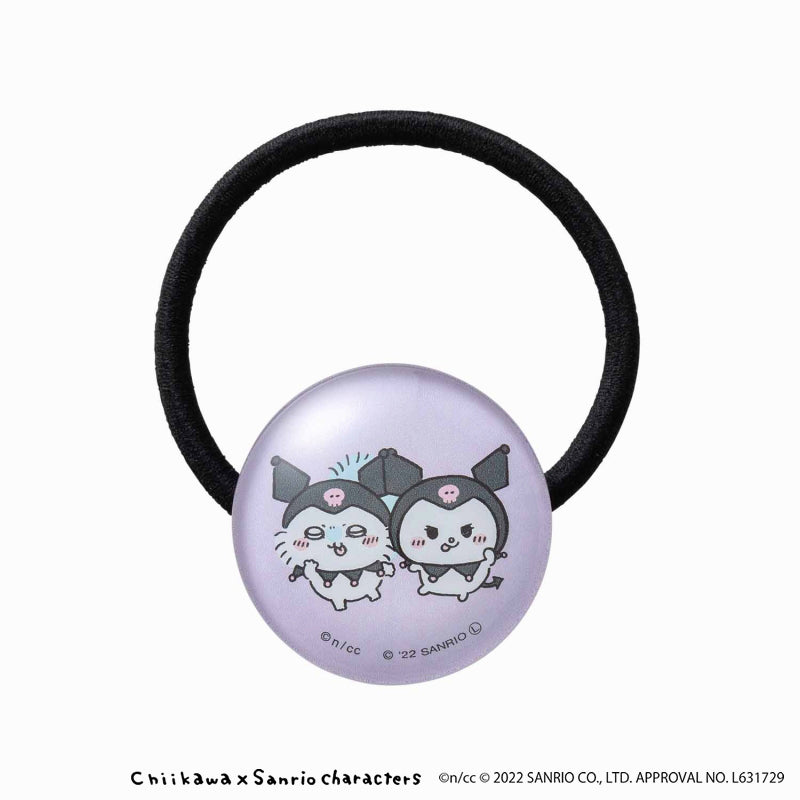 Chiikawa × Sanrio Characters Glass Hair Tie (Momonga & Kuromi)