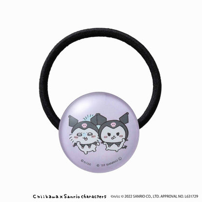 Chiikawa × Sanrio Characters Glass Hair Tie (Momonga & Kuromi)