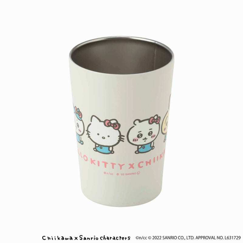 吉伊卡哇×三麗鷗角色 可以放便利店飲料的保冷・保溫杯（HELLO KITTY×吉伊卡哇）