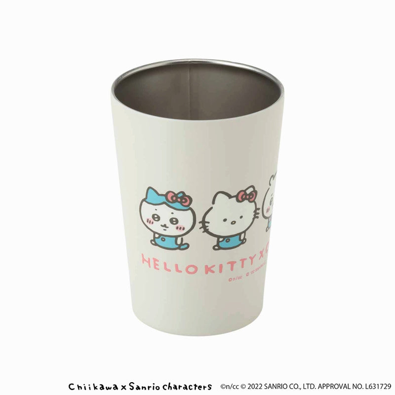 吉伊卡哇×三麗鷗角色 可以放便利店飲料的保冷・保溫杯（HELLO KITTY×吉伊卡哇）