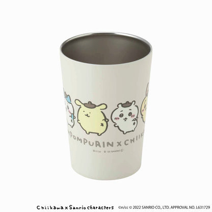 吉伊卡哇×三麗鷗角色 可以放便利店飲料的保冷・保溫杯（POMPOMPURIN×吉伊卡哇）