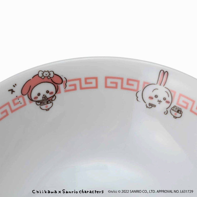 吉伊卡哇×三麗鷗角色 拉麵碗＆湯匙組