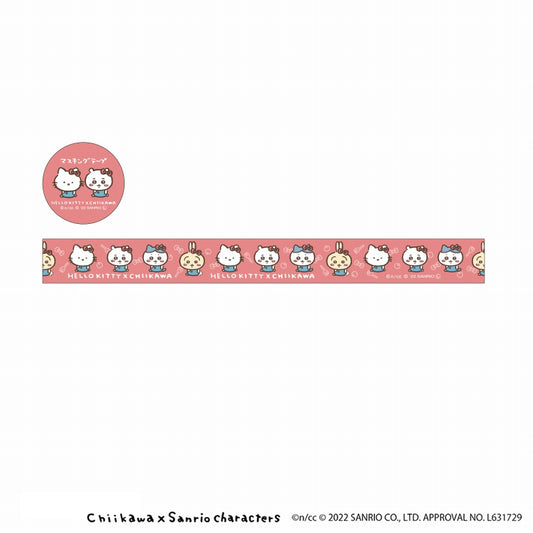 Chiikawa × Sanrio Characters Masking Tape S (Hello Kitty × Chiikawa)