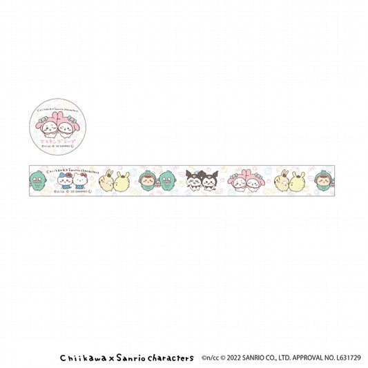 Chiikawa × Sanrio Characters Masking Tape S (Everyone)