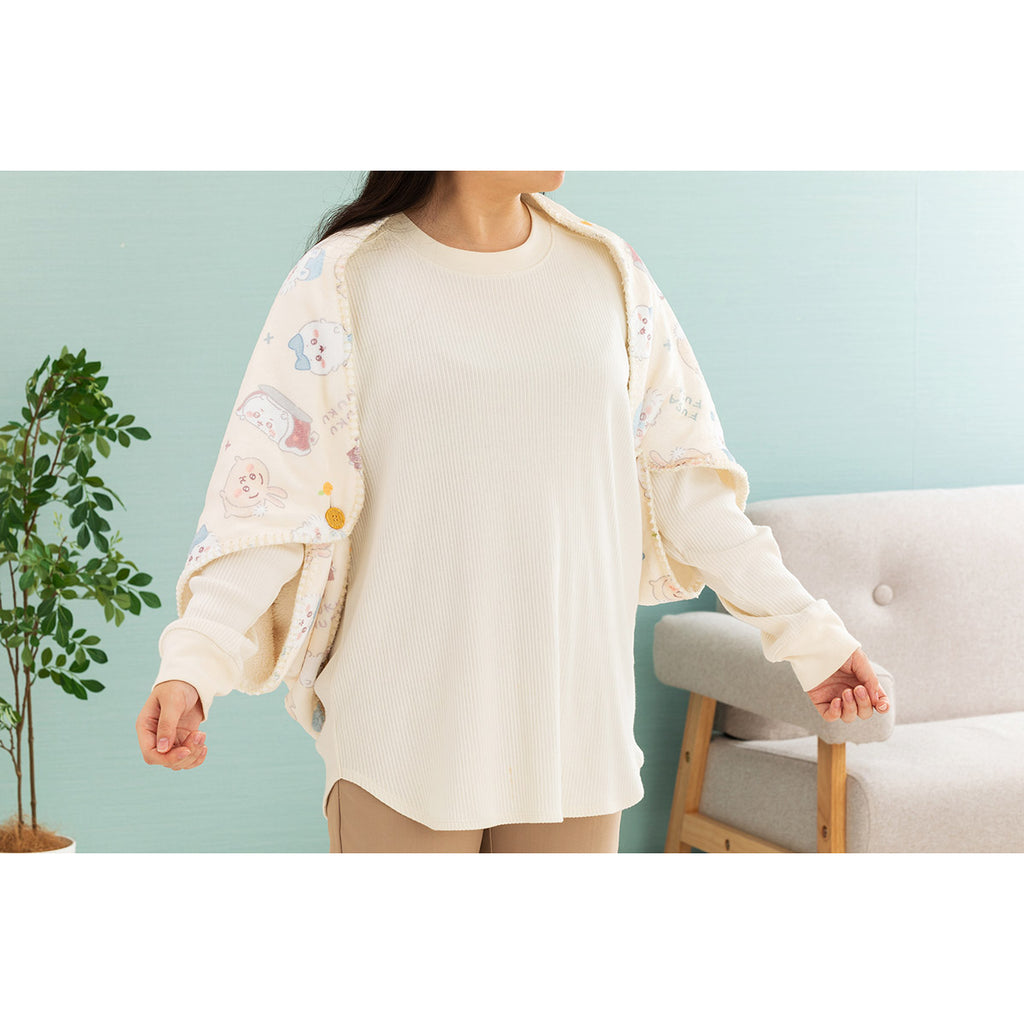 Chiikawa 3-Way Warm Blanket (Ivory)