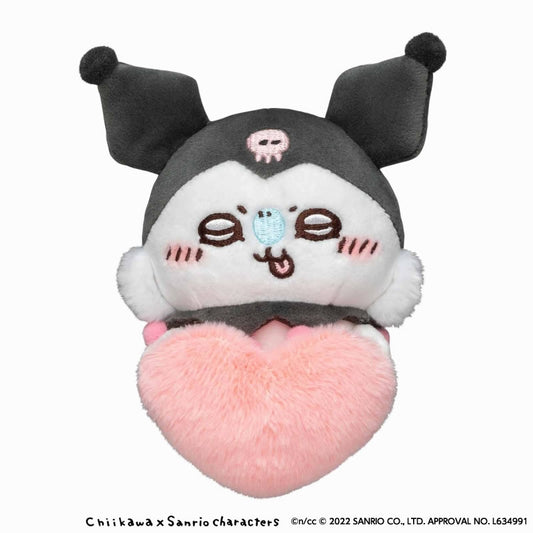 Chiikawa x Sanrio Characters Desktop Hang Plush (Momonga, Kuromi)